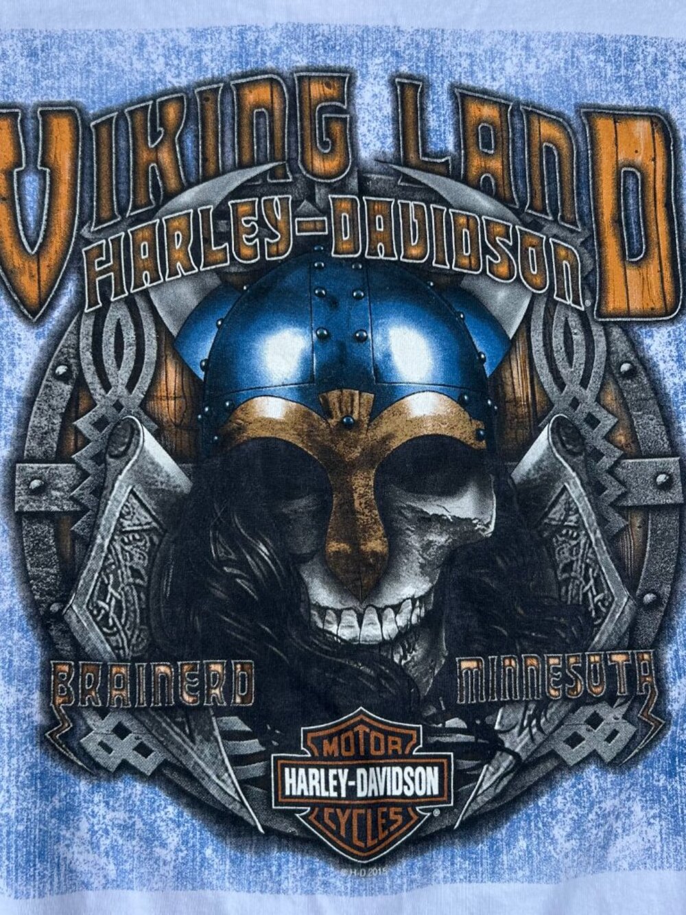 Harley Davidson Long Sleeve 4XL Viking Skull Tee Brainerd MN